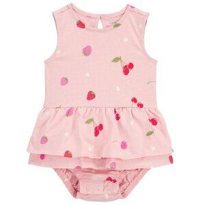 Baby Girls Carters Strawberry Fruit Sunsuit Dress Romper Size 18 Months NWT